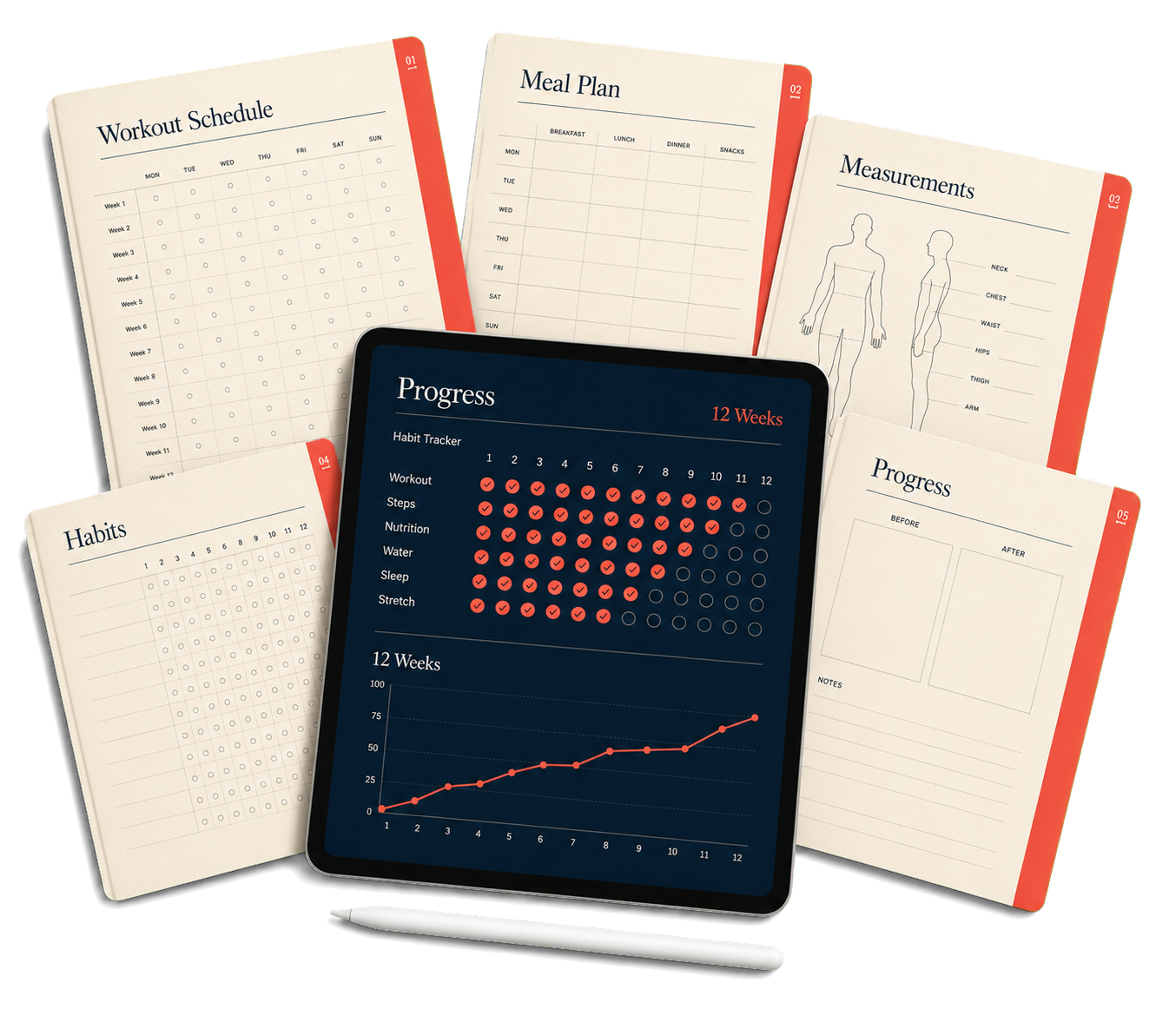 FORM90 fitness planner and digital progress dashboard